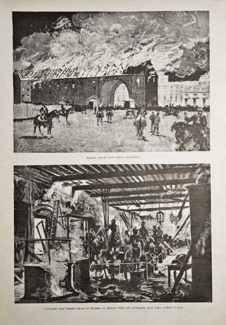 L'incendio dell’Armeria reale di Madrid