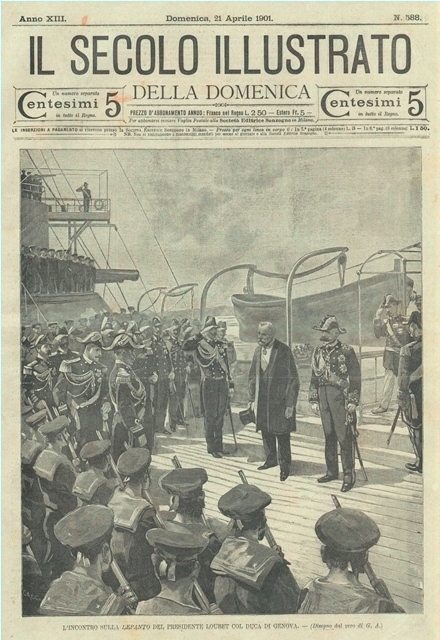L’incontro sulla Lepanto del presidente Loubet col duca di Genova