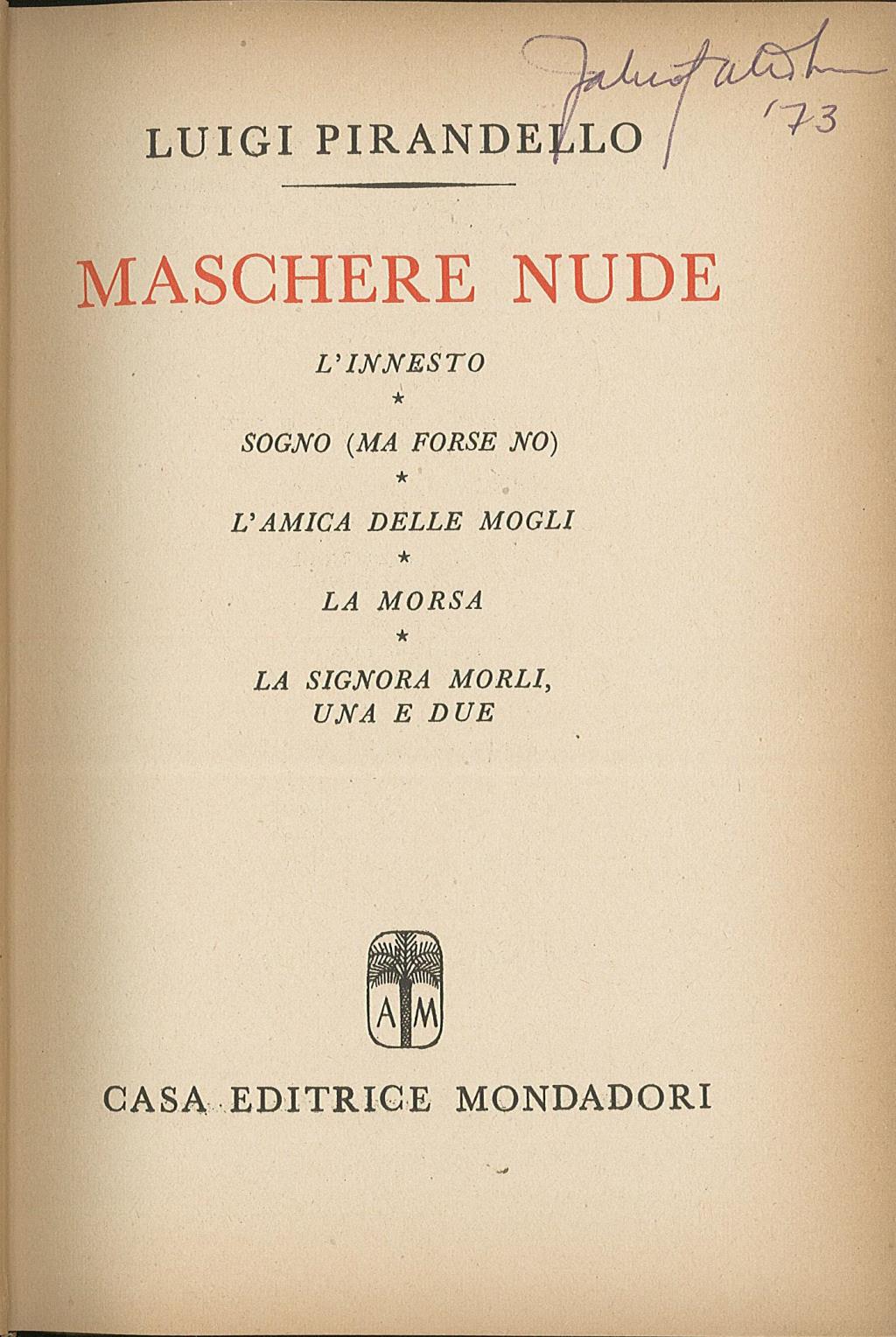 L'innesto, Sogno (ma forse no), L'amica delle mogli, La morsa, …