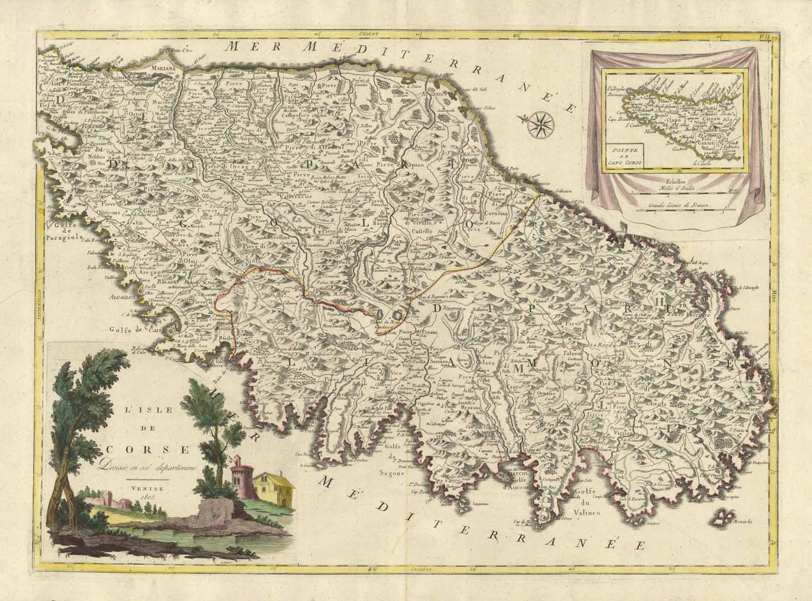 L'Isle de Corse divisée en ses departemens