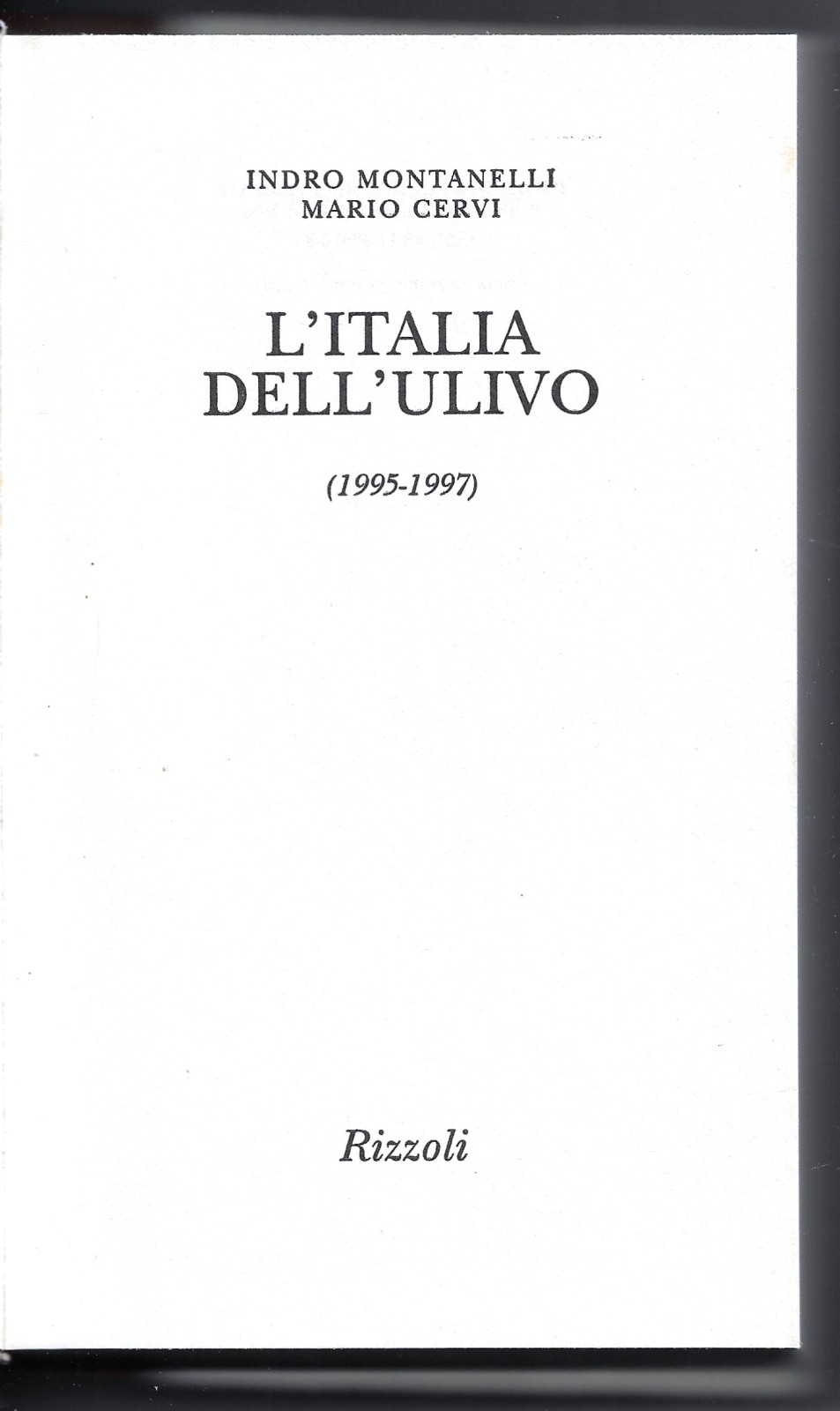 L'Italia dell'ulivo (1995-1997)