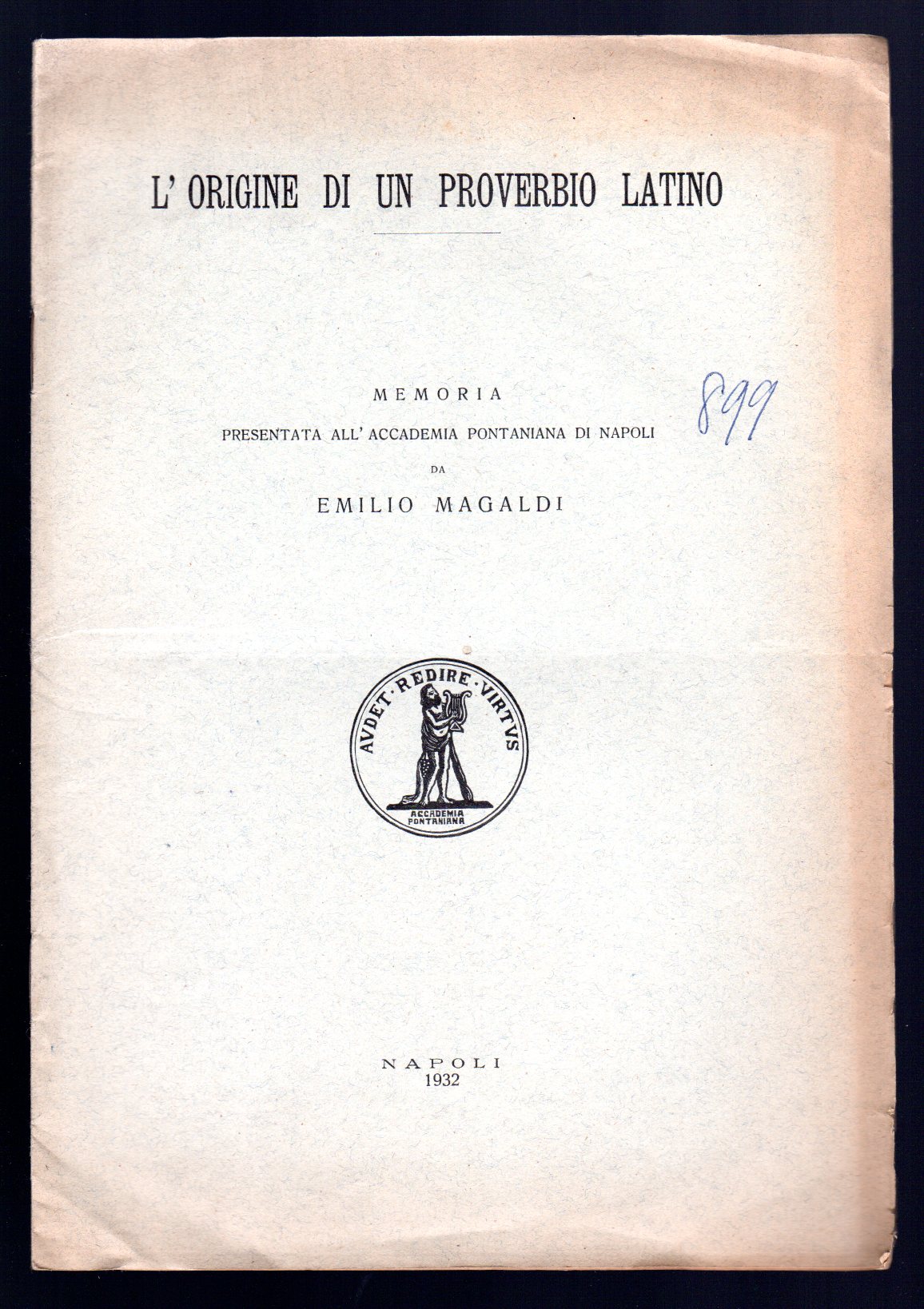 L'origine di un proverbio latino