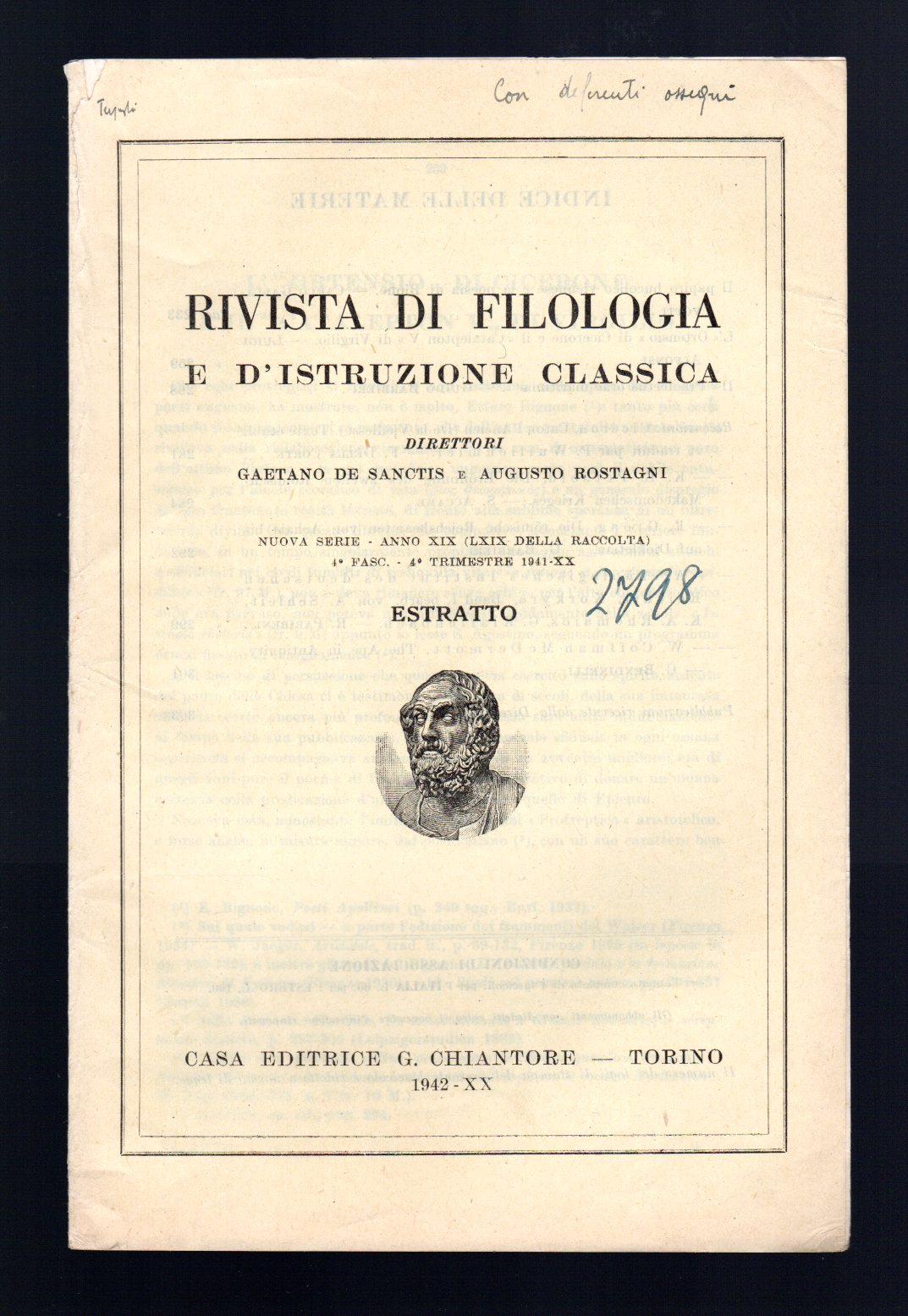 L' "Ortensio" di Cicerone e il "Catalepton V" di Virgilio