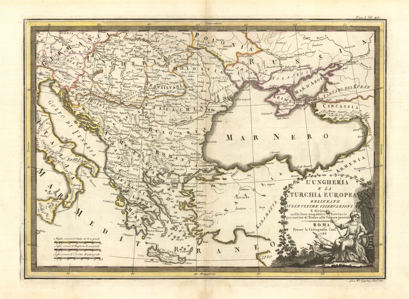 L'Ungheria e la Turchia Europea delineate sulle ultime osservazioni e …