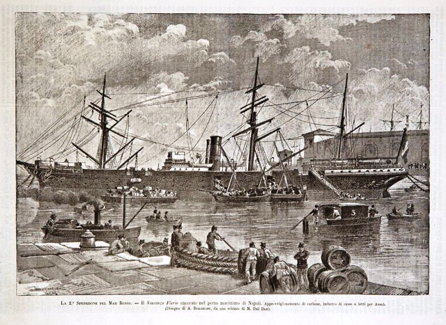 La 2a spedizione pel Mar Rosso.- Il Vincenzo Florio ancorato …