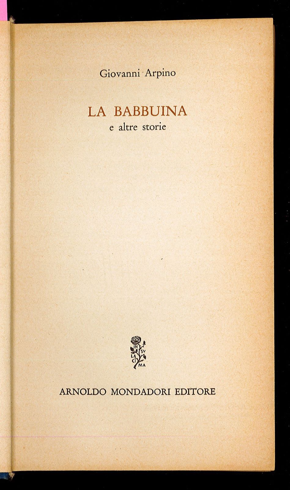 La babbuina e altre storie