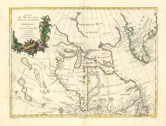 La baja d'Hudson Terra di Labrador e Gloenlandia con Le …