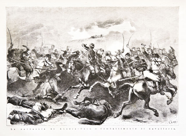 La battaglia di Aladja-Dagh.- Combattimento di cavalleria