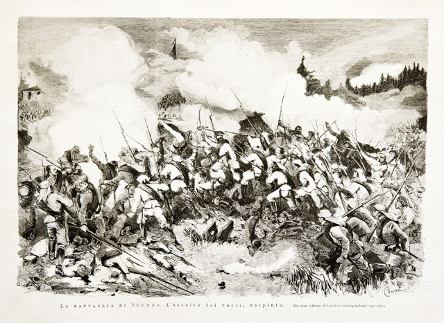 La battaglia di Plewna. L’assalto de russi, respinto