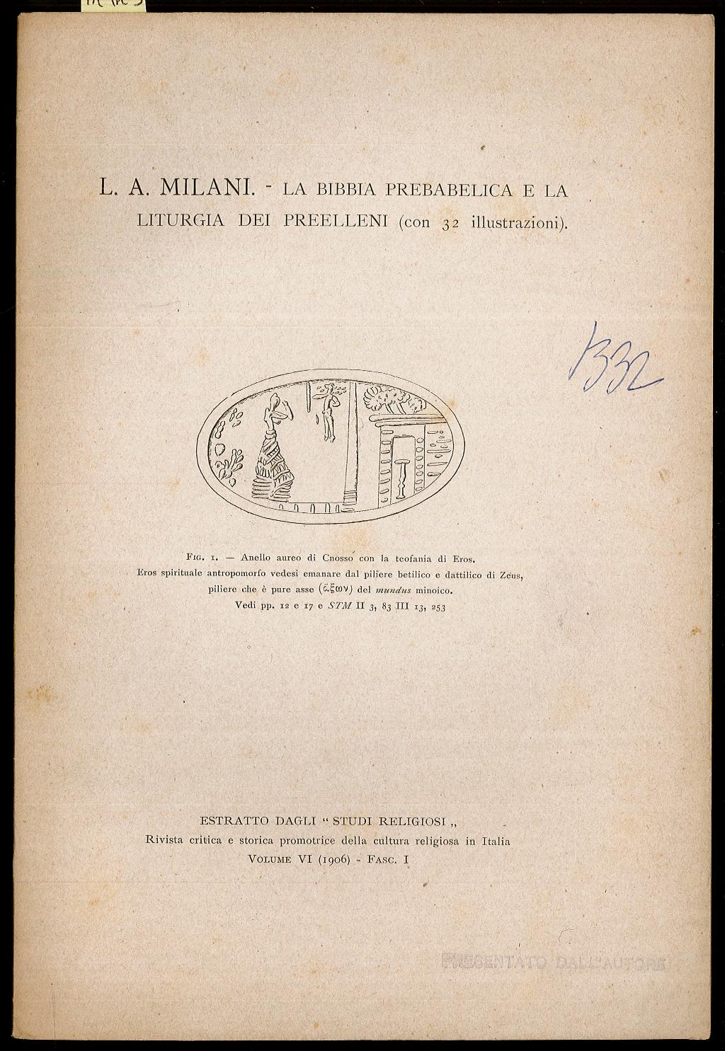 La Bibbia prebabelica e la Liturgia dei preelleni