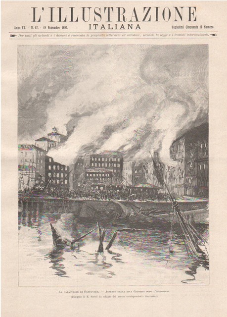 La catastrofe di Santander - Aspetto della riva Colombo dopo …