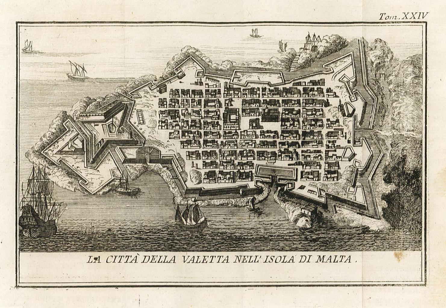 La Città della Valletta nell'Isola di Malta.