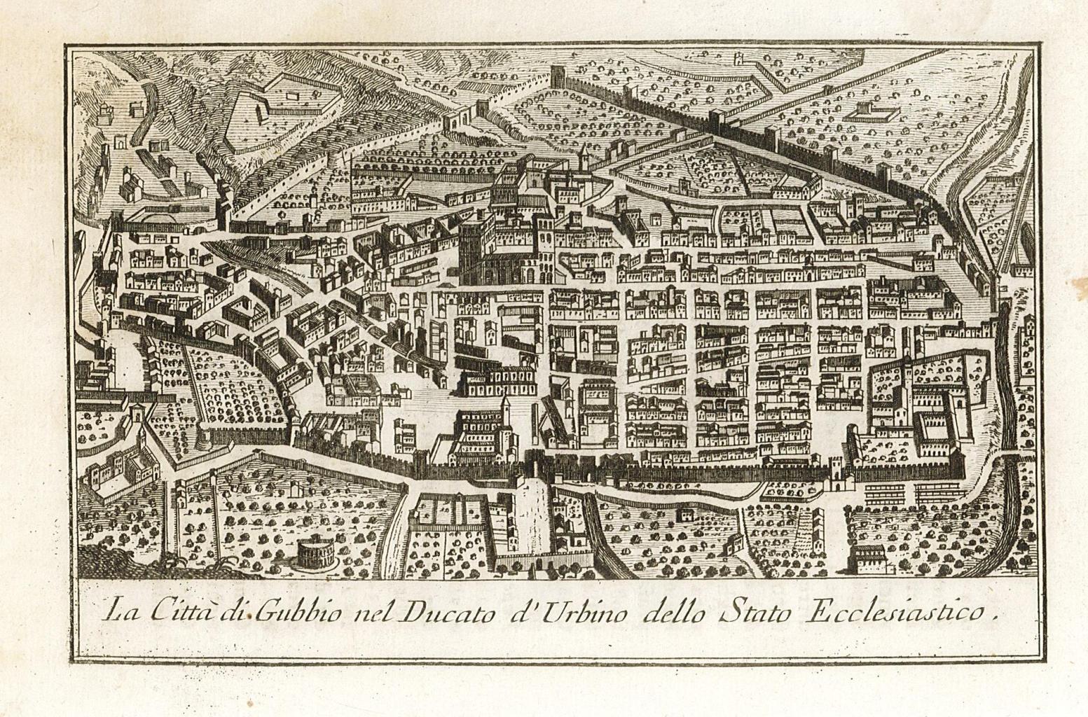 La Città di Gubbio nel Ducato d'Urbino dello Stato Ecclesiastico.