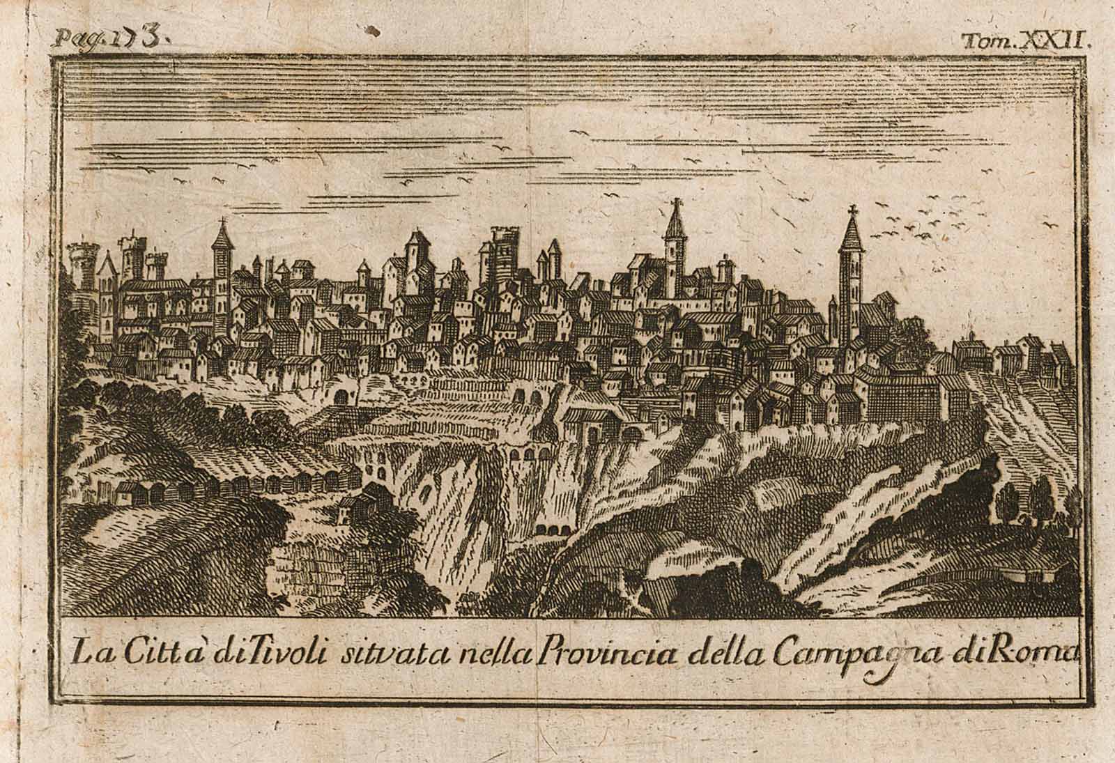 La Città di Tivoli situata nella Provincia della Campagna di …