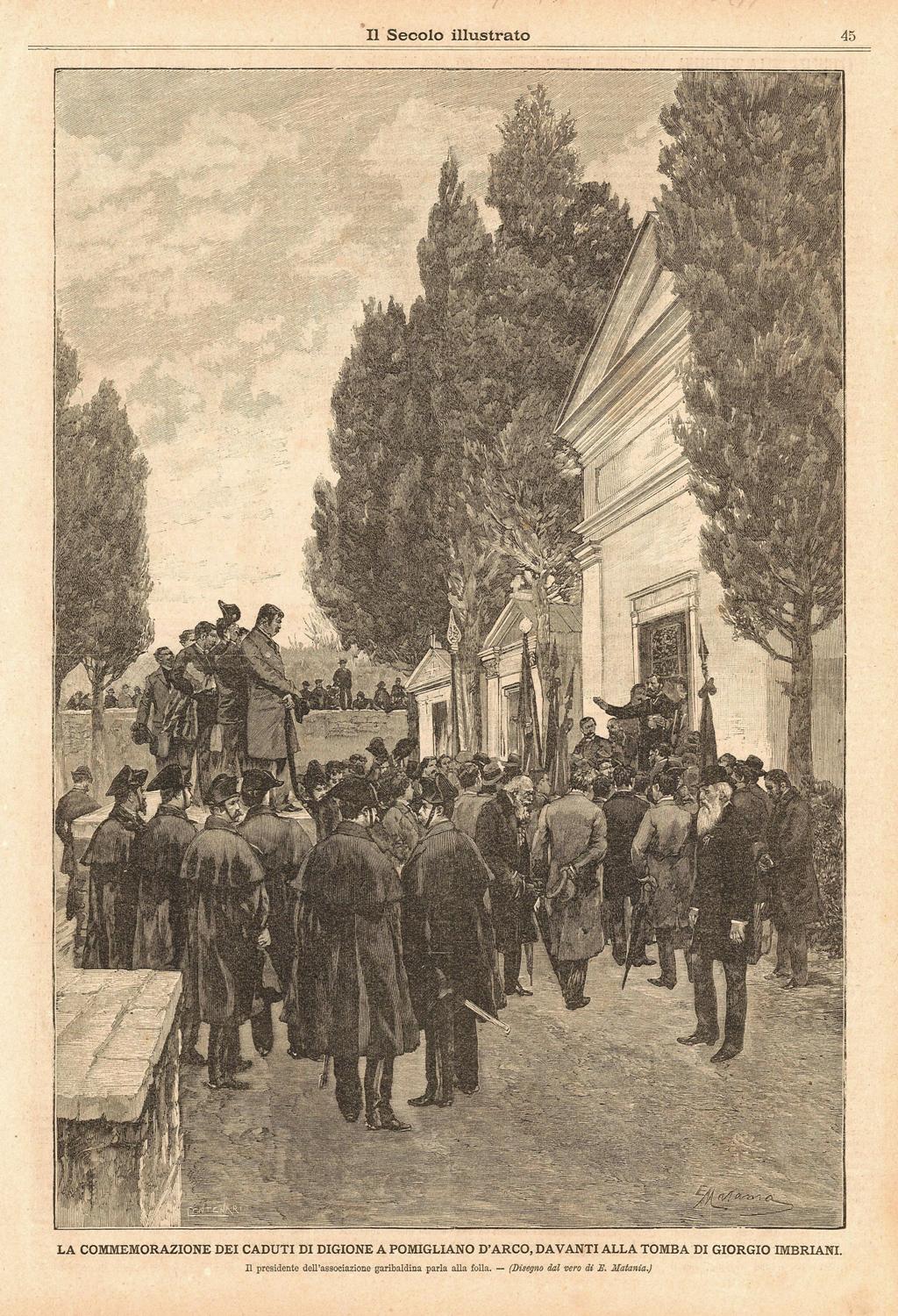 La commemorazione dei caduti di Digione a Pomigliano d'Arco, davanti …