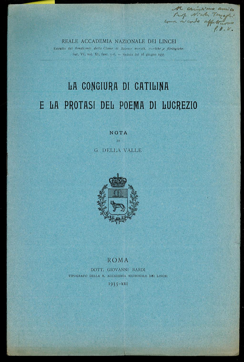 La congiura di Catalina e la protasi del poema di …