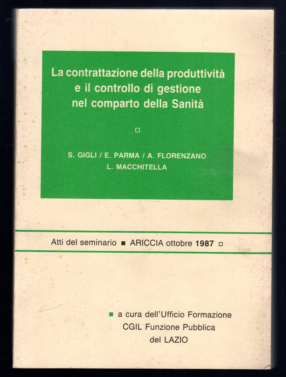 La contrattazione della produttività e il controllo di gestione nel …