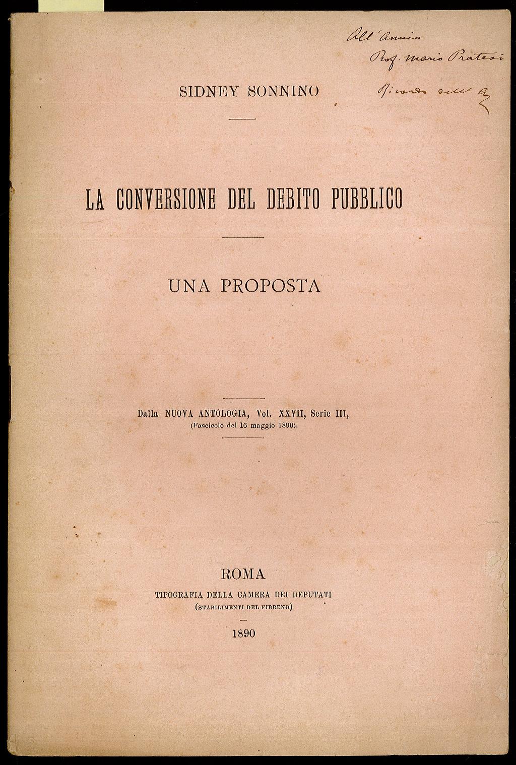 La conversione del debito pubblico. Una proposta