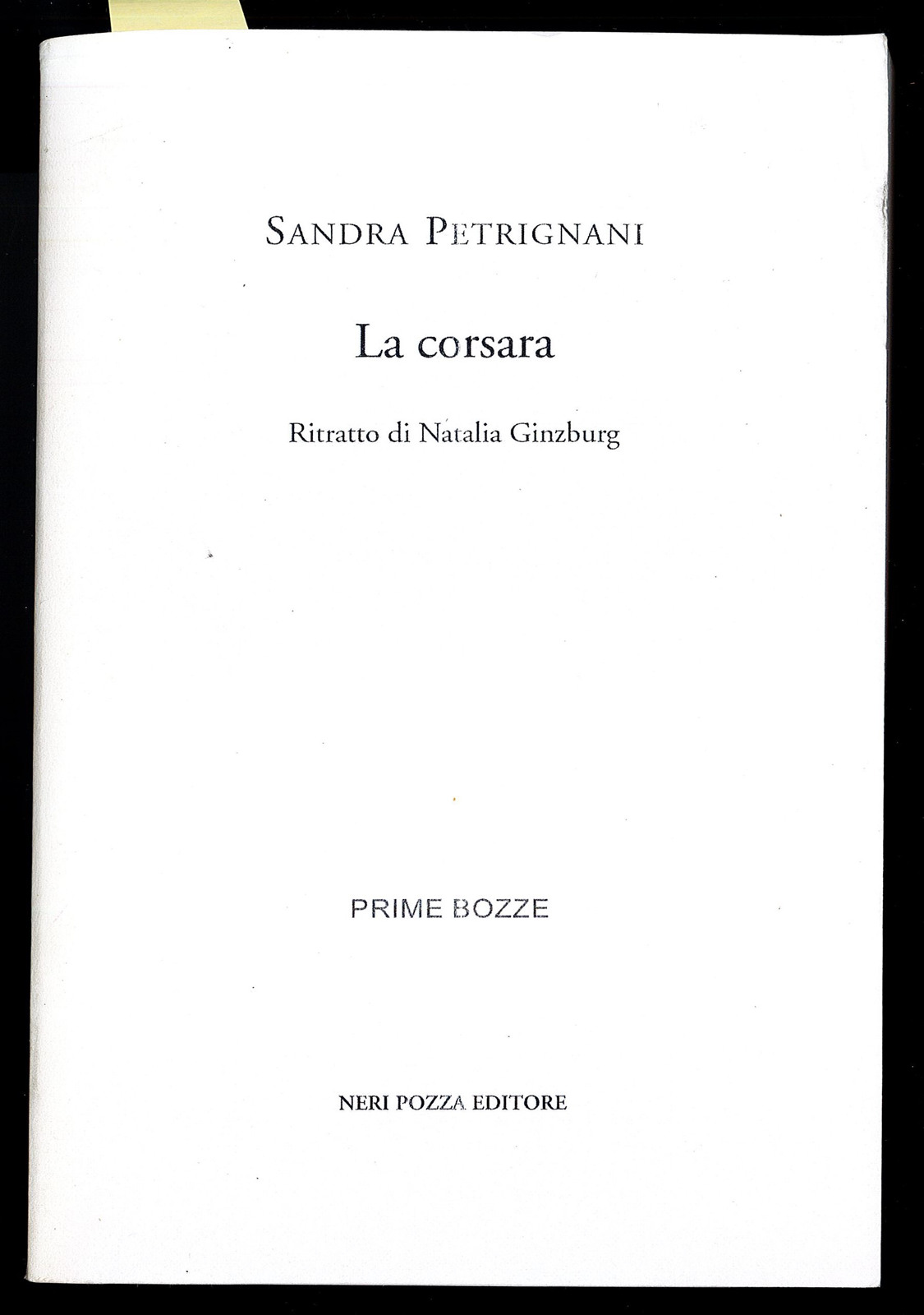 La corsara - Ritratto di Natalia Ginzburg