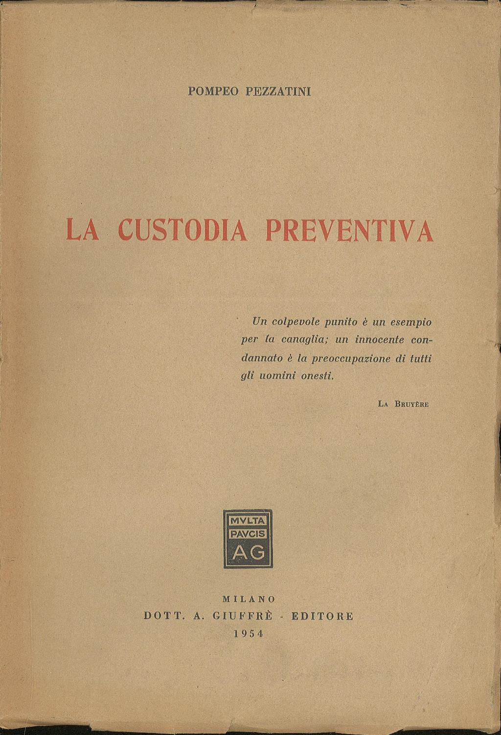 La custodia preventiva