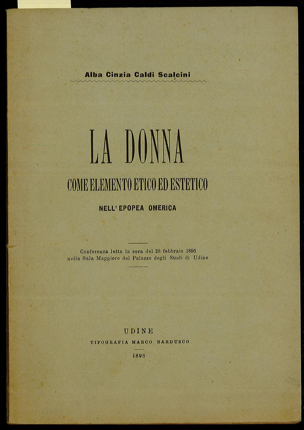 La donna come elemento etico ed estetico