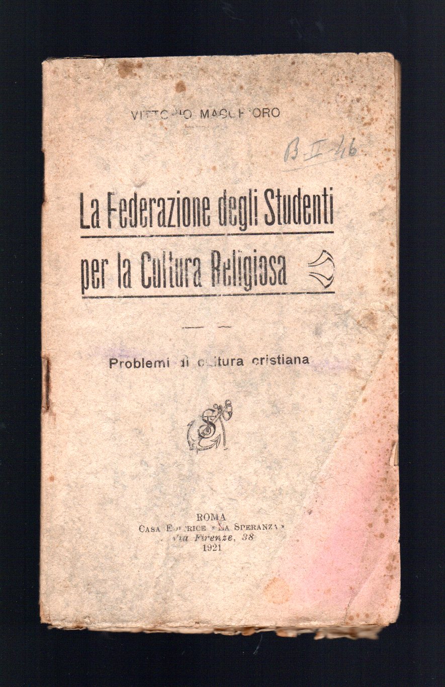 La federazione degli studenti per la cultura religiosa. Problemi di …