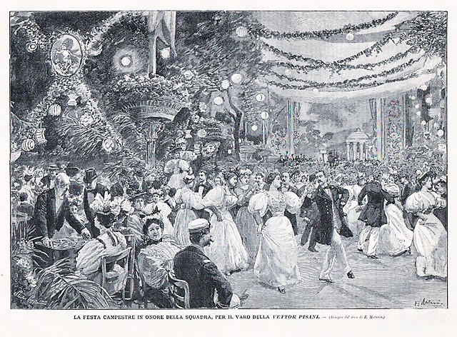 La festa campestre in onore della squadra, per il varo …