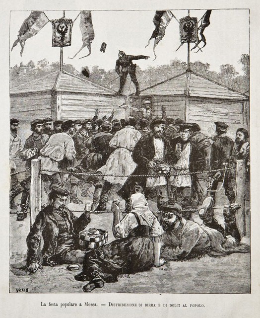 La festa popolare a Mosca / Distribuzione di birra e …