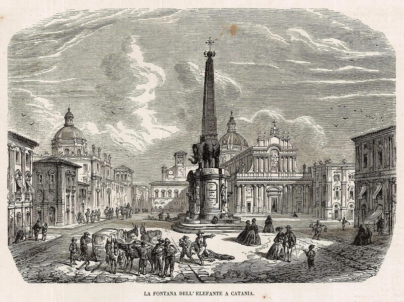 La fontana dell'Elefante a Catania