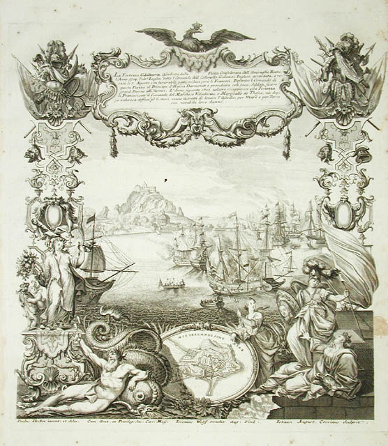 La Fortezza Gibilterra, assediata dalla Flotta Confederata dell'Amiraglio Rooke .