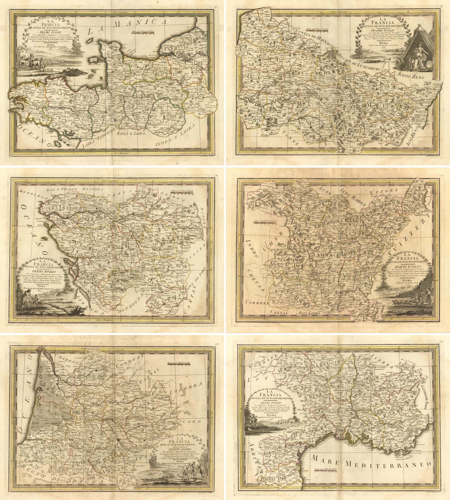 La Francia divisa nei suoi dipartimenti