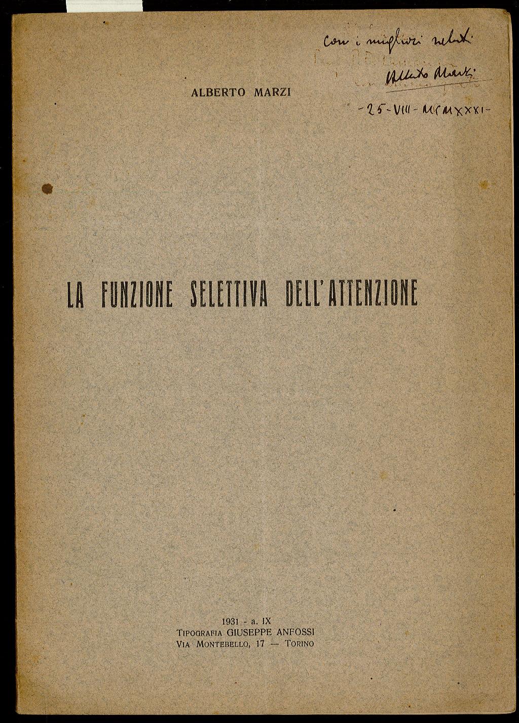 La Funzione selettiva dell’attenzione