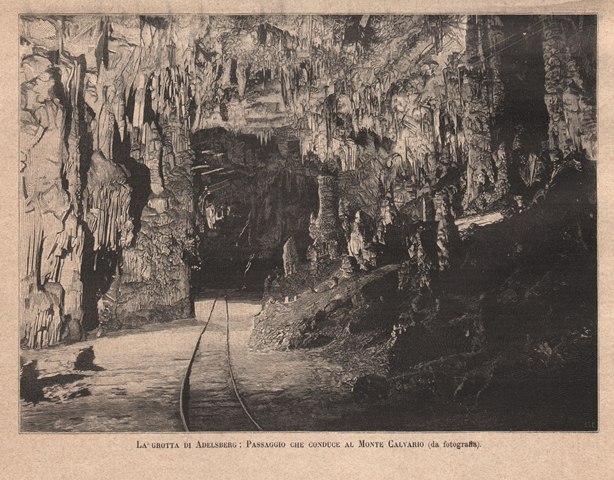 La grotta di Adelsberg: Passaggio che conduce al Monte Calvario