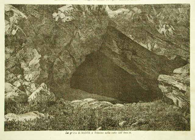 La grotta di Dante a Tolmino nella valle dell' Isonzo