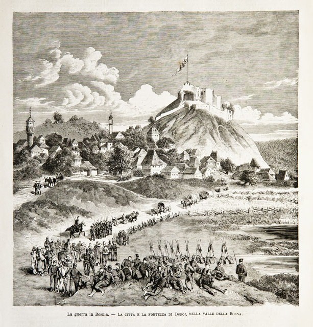 La guerra in Bosnia.- La città e la fortezza di …