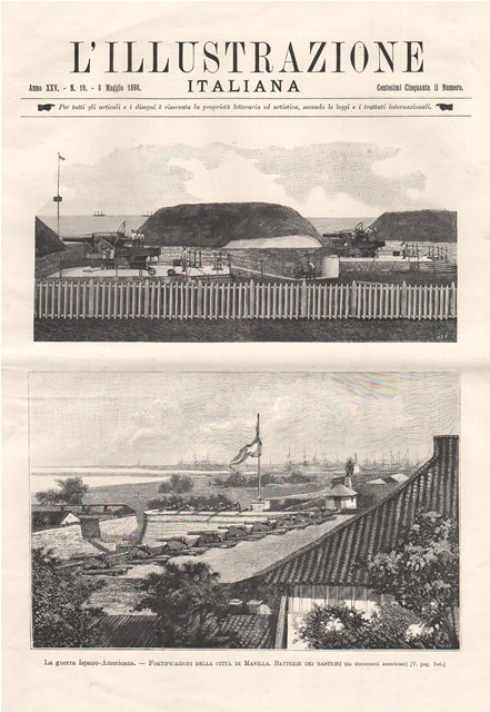 La guerra Ispano-Americana - Fortificazioni della città di Manilla. Batterie …
