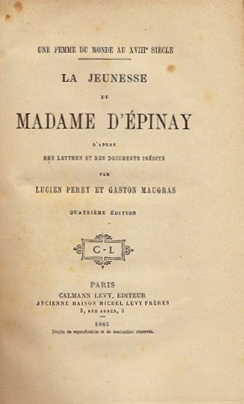 La Jeunesse de Madame d’Epinay