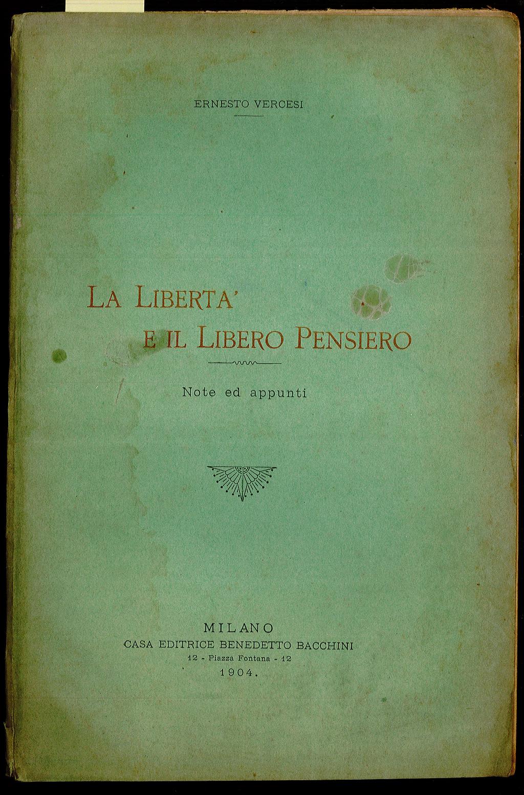 La libertà e il libero pensiero