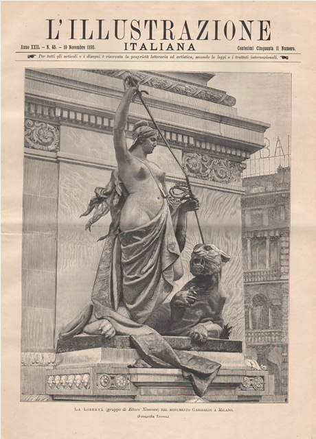 La Libertà nel monumento Garibaldi a Milano