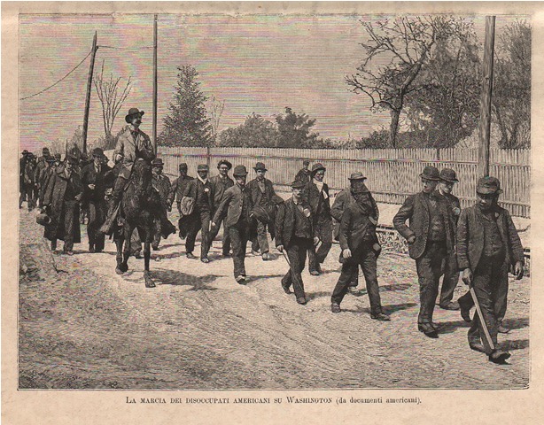 La marcia dei disoccupati americani su Washington