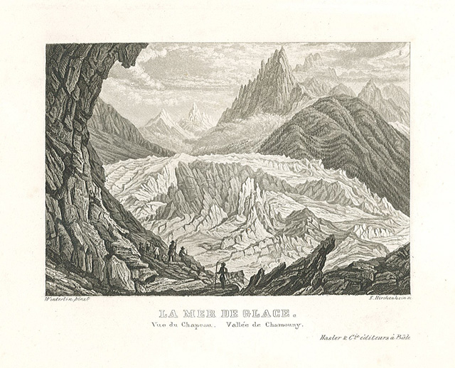 La Mer de Glace. / Vue du Cahapeau. Vallée de …