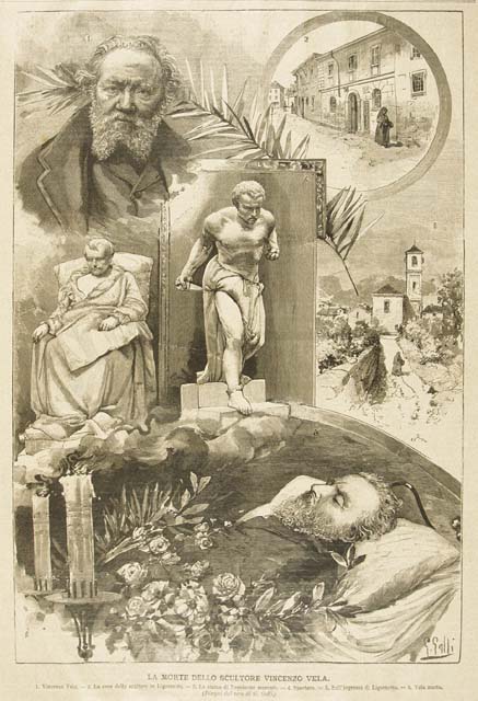 La morte dello scultore Vincenzo Vela