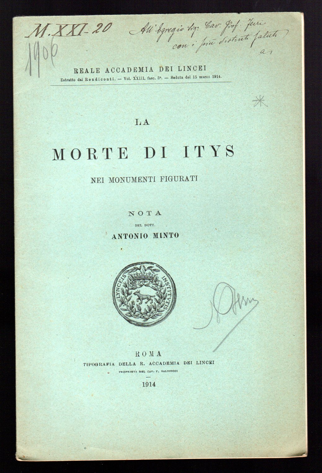 La morte di Itys nei monumenti figurati