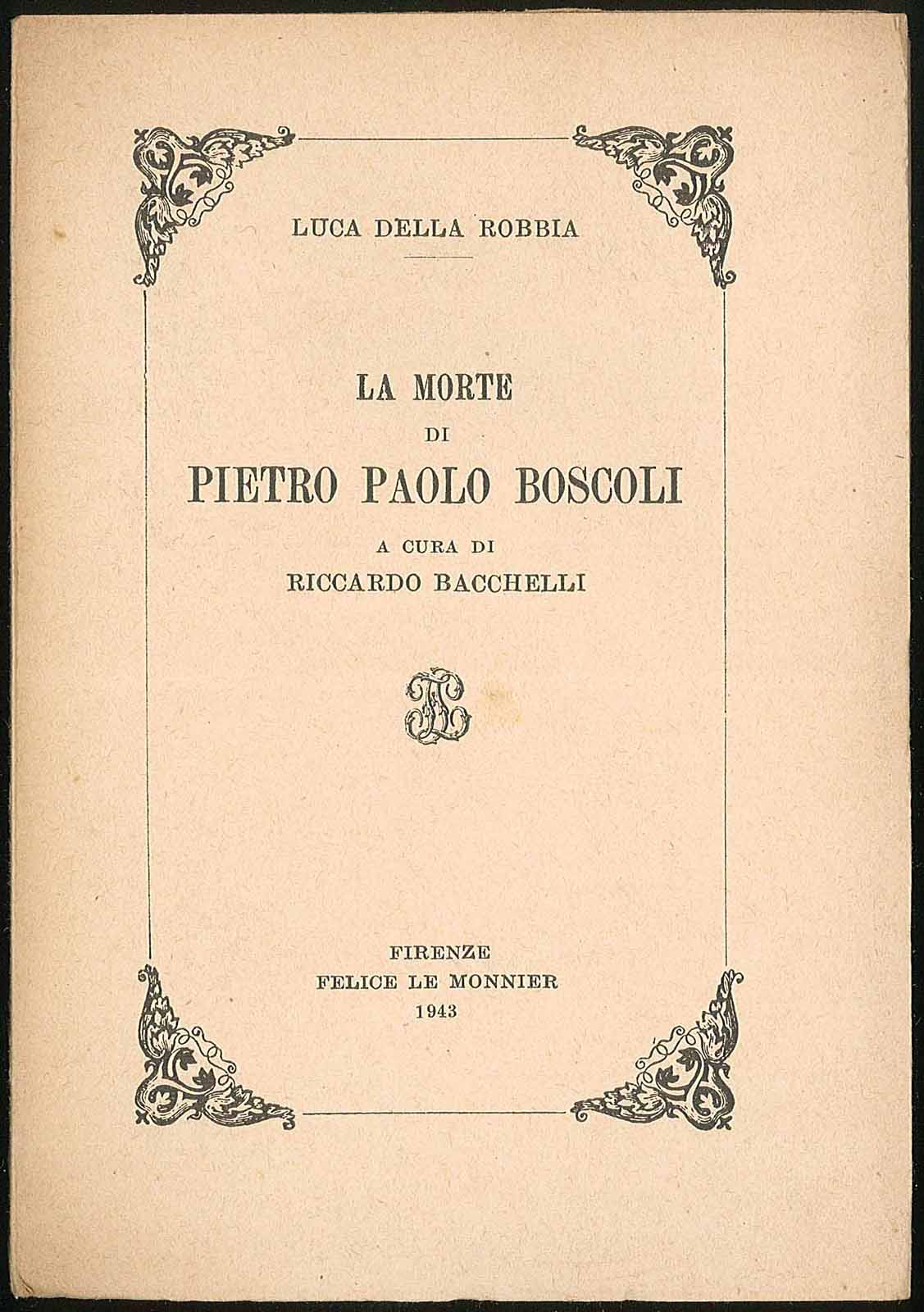 La morte di Pietro Paolo Boscoli
