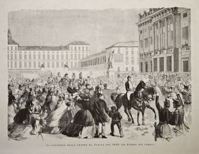 La partenza delle truppe da Torino nel 1859