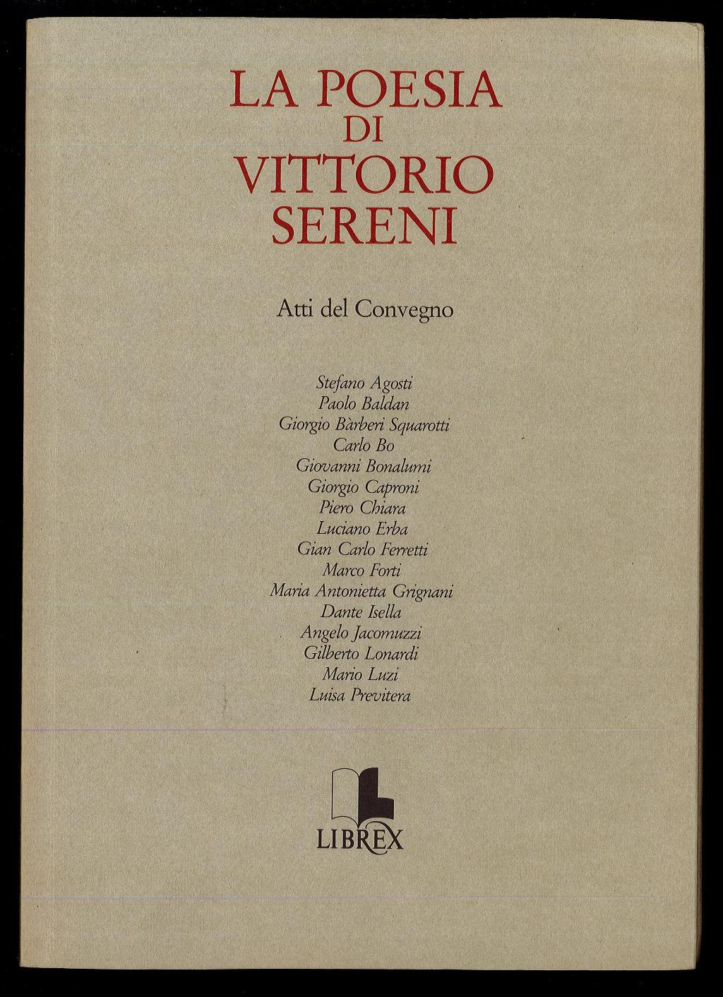 La poesia di Vittorio Sereni