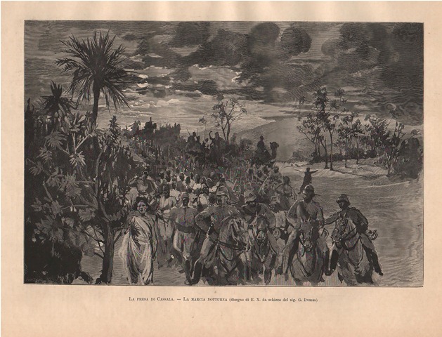 La presa di Cassala - La marcia notturna