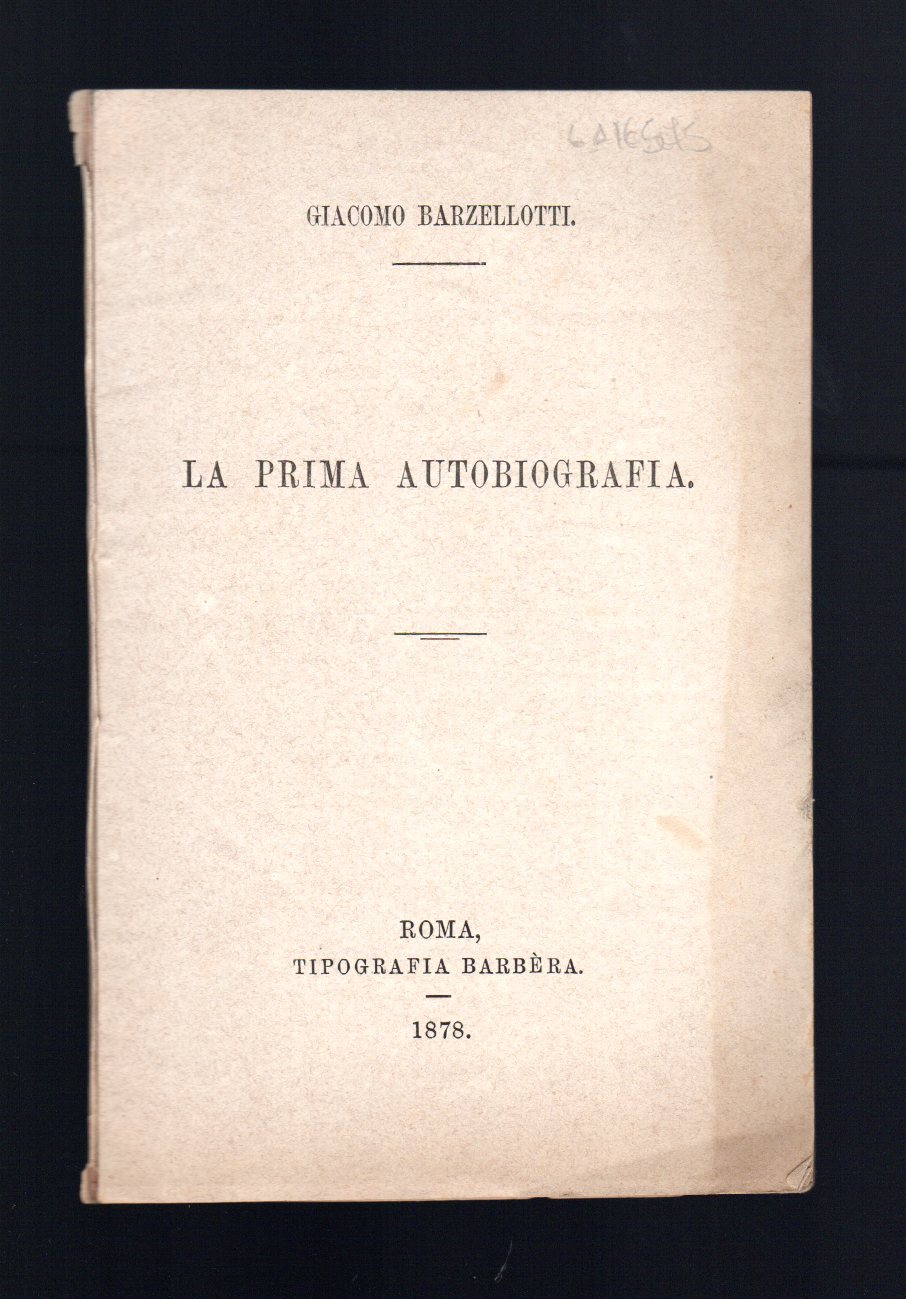 La prima autobiografia
