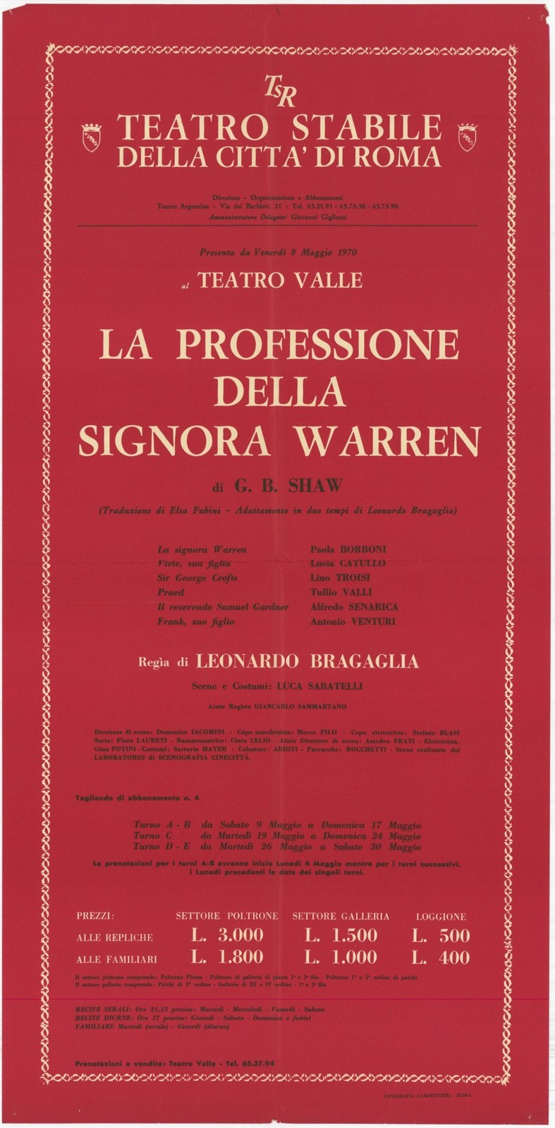 La professione della signora Warren