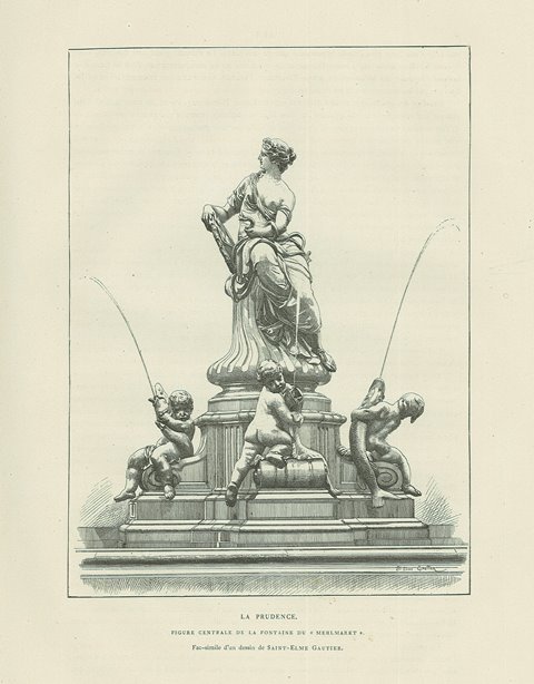 La prudence – Figure centrale de la fontaine du “Mehlmarkt”